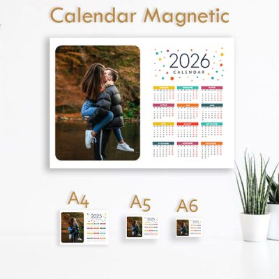 Calendar Magnetic 2026 personalizat cu o poza